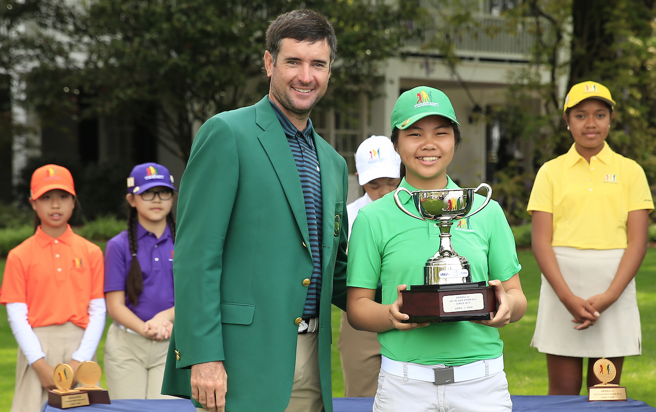 Sophia Li(右) with Bubba Watson(左)