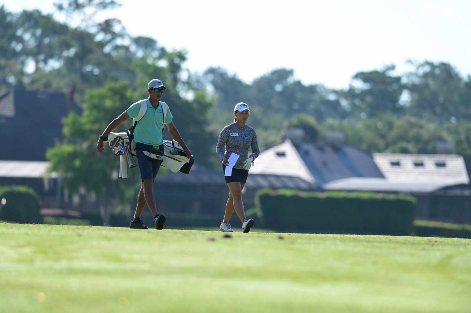 彭婕於週二練習日。(圖片授權 Hector Rivera, EPSON Tour)