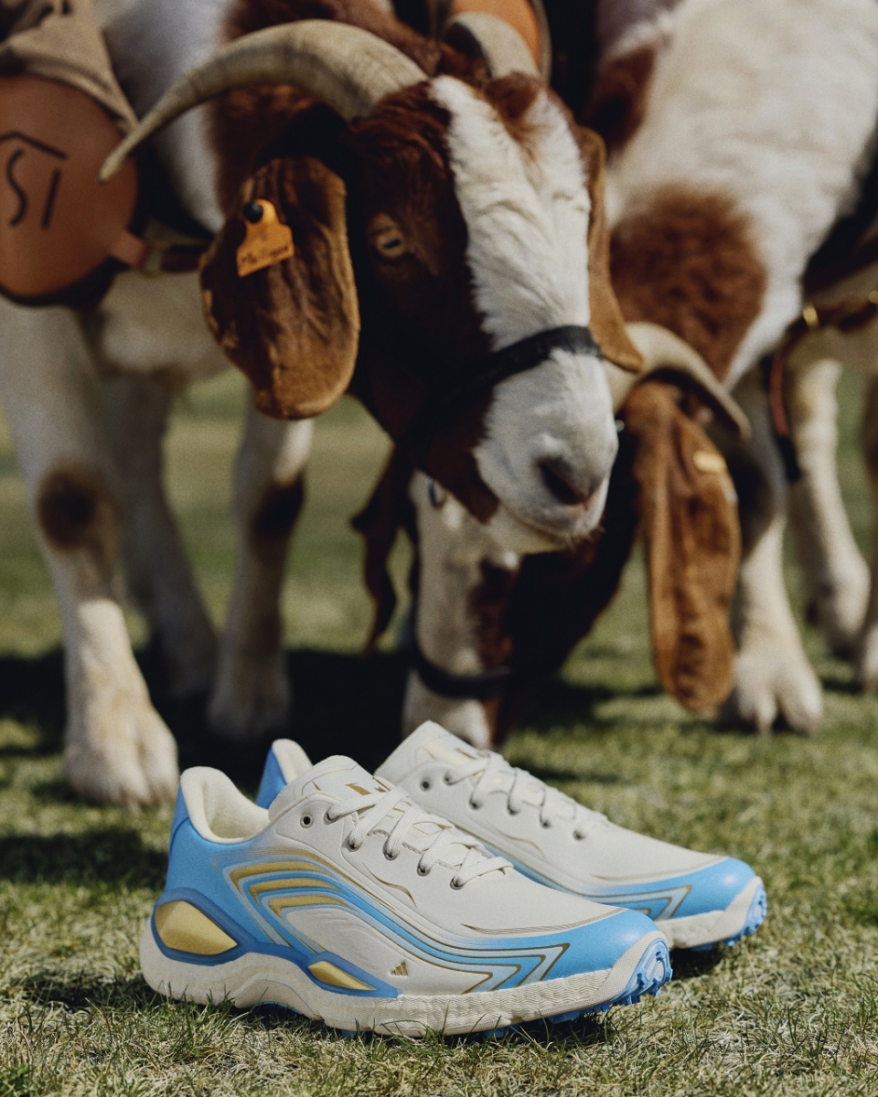adidas Golf CODECHAOS Messi 限定版鞋款與著名的「山羊桿弟」；鞋款運用全新 Axislock 足跟鎖定系統，維持雙足最平衡的穩定度。