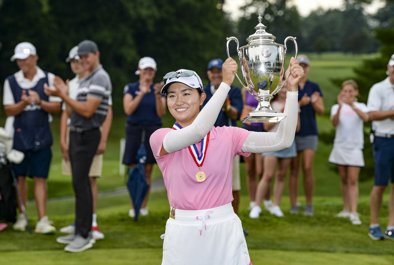 2021年全美青少女錦標賽冠軍由當今世界業餘球后張斯洋(Rose Zhang)拿下。(圖片授權 Kathryn Riley, USGA)