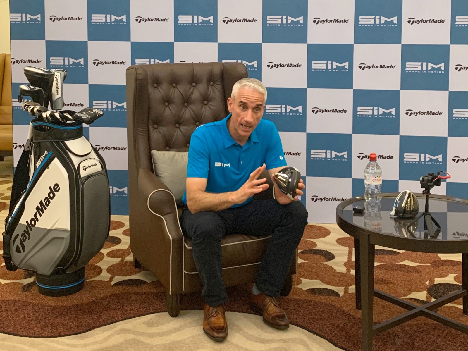 TaylorMade董事長暨執行長阿貝勒斯(David Abeles)親自出席TaylorMade全新SIM系列發表會，與媒體訪談。